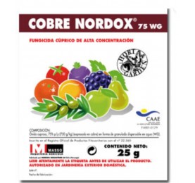 FUNGICIDA CÚPRICO COBRE NORDOX 75WG 25GRS